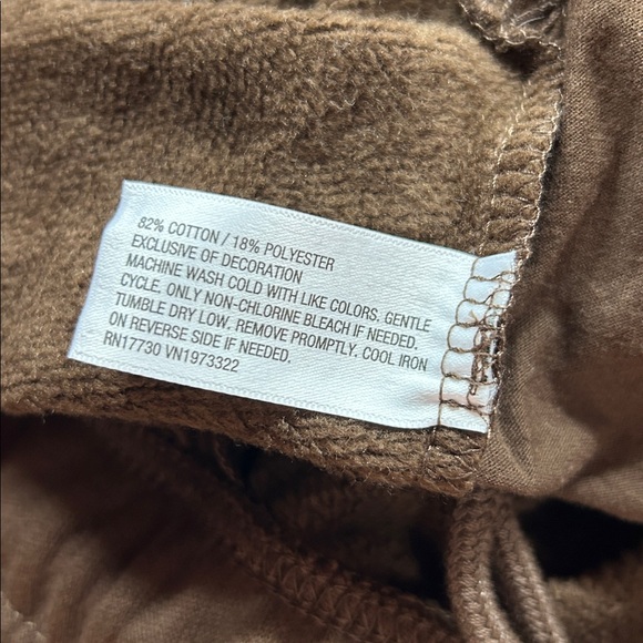 Brown Joggers with Elastic Waistband and Relaxed Fit - Picture 4 of 4